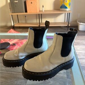 Dr. Martens White Ankle Boots